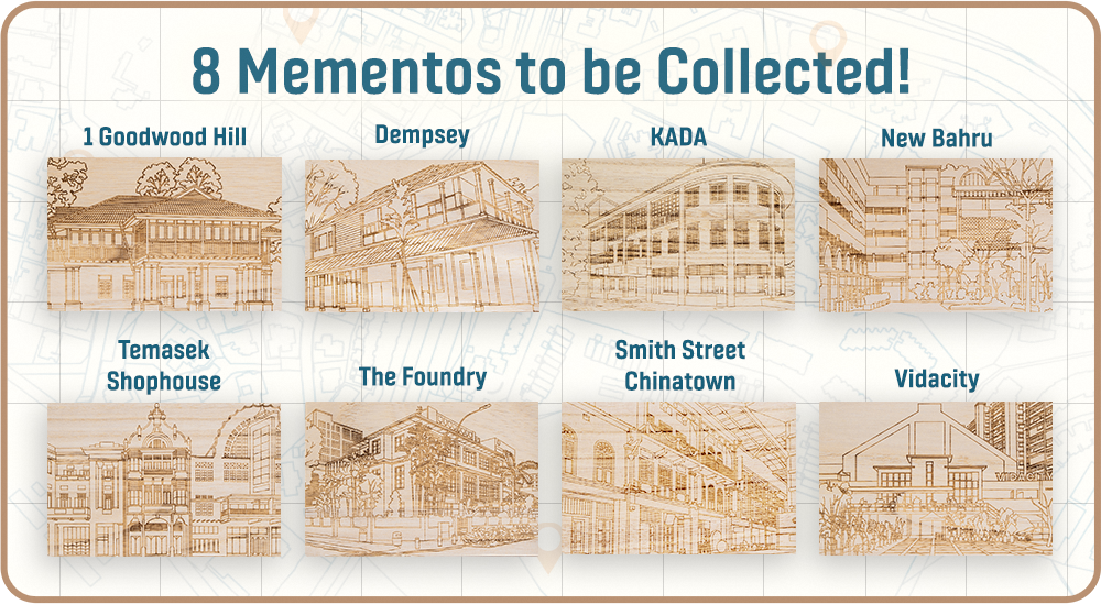 Artwork of the 8 mementos